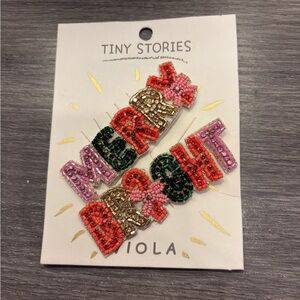 New With Tags…Boutique…”Merry…Bright” Bead & Crystal Pin Set